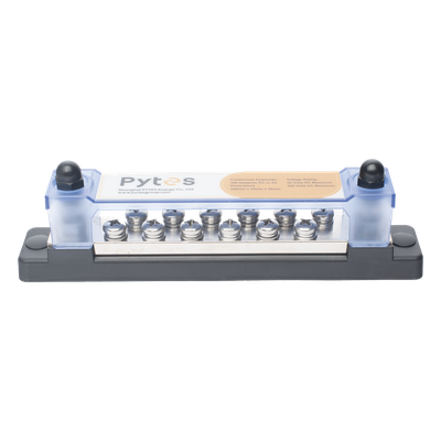 Bloque de Terminales / 12+2 Líneas / 300 A / 52 VDC o 300 VAC / Cobre Estañado 8×25 mm / Cubierta Policarbonato