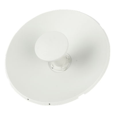Antena direccional tipo plato / 25 dBi / 5.150-7.125 GHz / MIMO 2X2 dual-pol / IP67 / 7° haz / Acero con pintura en polvo