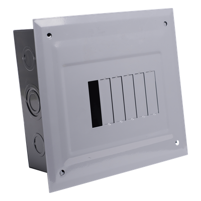Centro de Carga Empotrable / 06 Polos / 60 A / 1 Fase 3 Hilos / 120/240 V AC / 10 kA / 205x185x75 mm (8.1×7.3×3.0 in)