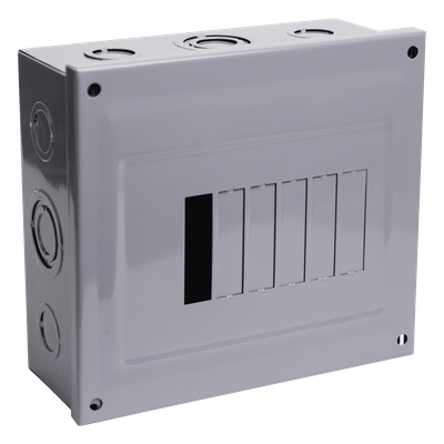 Centro de Carga para Sobreponer / 06 Polos / 60 A / 1 Fase 3 Hilos / 120/240 V AC / 50/60 Hz / 10 kA / 8.0 × 7.3 × 2.95 in