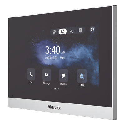 Monitor IP Android / Pantalla Táctil LCD 7″ / Wi-Fi / Bluetooth / PoE / SIP / 8 Entradas de Alarma / 1 Salida de Relé / Gestión en la Nube