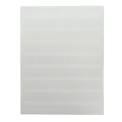 Etiqueta para componente / 96.3 mm x 7.6 mm / 3.79 in x 0.3 in / Poliolefina / Blanco / Láser e inyección de tinta