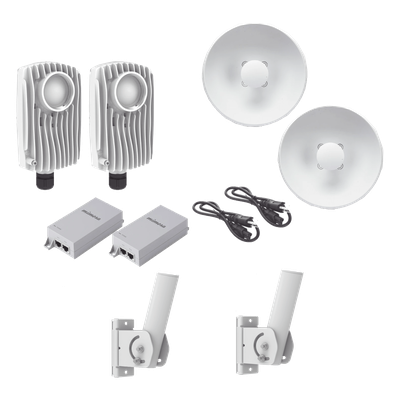 Kit de radios inalámbricos / 1.75 Gbps PtMP / 5.1-6.4 GHz / 25 dBi / IP67 / 492 pies de alcance