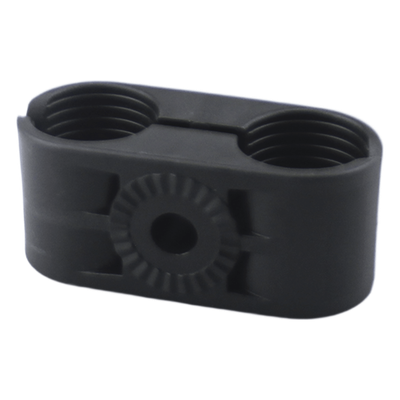 Sujetador Plástico para Cable Coaxial / Doble Fijación / 5/8″ / Varilla Roscada 3/8″ o M10 / ISO 9001:2015 y RoHS