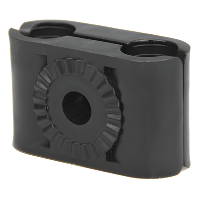 Sujetador Plástico para Cable Coaxial / 7/8″ / Doble Capacidad / Montaje Varilla 3/8″ o M10 / Rango 1.063 a 1.122″