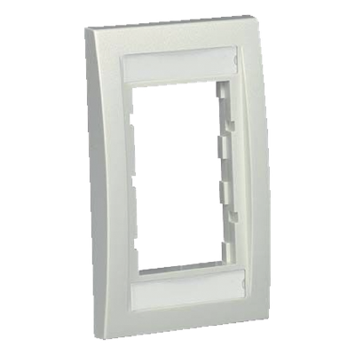 Marco de Placa Frontal Ejecutiva / Para 2 Insertos 1/2 o 3 Insertos 1/3 / ABS / 2.75 x 4.5 x 0.023 in