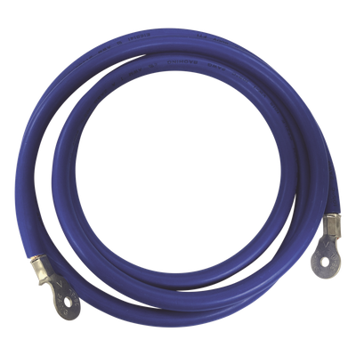 Cable Jumper para Baterías / 2.2 m (7.2 ft) / Calibre 2 AWG / Terminales de Ojo / Tornillo 6 mm / Azul