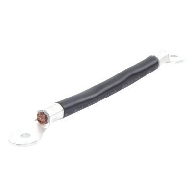 Cable de Batería / Calibre 2 AWG / 0.2 m (0.66 ft) / Terminales de Ojo Doble / Serie o Paralelo / Negro