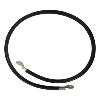 Cable para Baterías / Calibre 2 AWG / 1 m (3.3 ft) / Terminales de Ojo Doble / Aislante PVC Resistente a UV / Negro