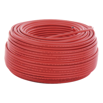 Cable Fotovoltaico / 6 mm² (10 AWG) / Cobre / 2000V / Rango -40°C a 120°C / Rojo / Rollo 100 m (328.1 ft)