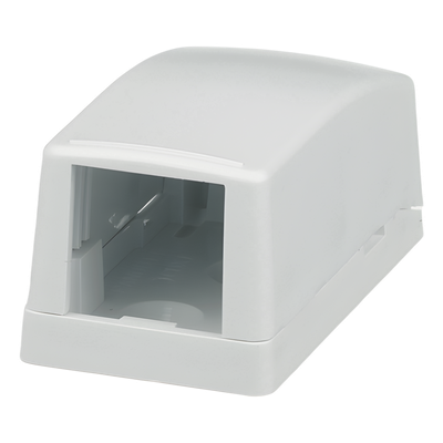 Caja de Montaje en Superficie / 1 Puerto Mini-Com / Bajo Perfil / ABS / 26.3 x 23.2 x 48.1 mm