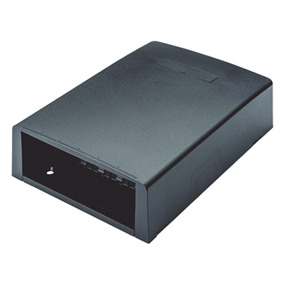 Caja de Montaje en Superficie / 12 Puertos Mini-Com / Almacenamiento 24 m (78.7 ft) Fibra Óptica / Color Negro