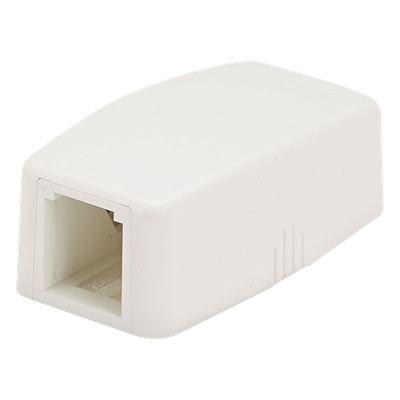 Caja de Montaje en Superficie / 1 Puerto Mini-Com / ABS / 1.48 x 0.98 x 2.6 in / Blanco Mate