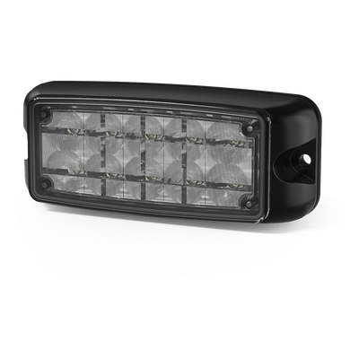 Luz de Advertencia LED / 10 LED / Rojo/Azul / 5×2 Pulgadas / 12-24 VDC / Montaje Superficial / IP Resistente al Agua / SAE Clase I