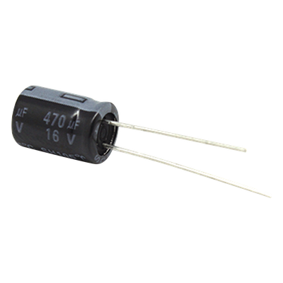 Capacitor Electrolítico de Aluminio / 470 µF / 16 Vcc / 105 °C / Radial / 8 x 11 mm