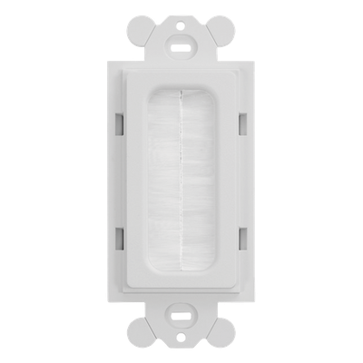 Inserto de Cepillo para Placa Frontal GFCI / ABS / 0.15′ x 0.07′ x 0.15′ / Blanco / RoHS