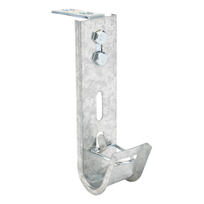 Soporte J-Hook para Cableado Estructurado / Capacidad 7 Cables Cat6 / Acero al Carbón / Montaje Pared y Techo / Interior