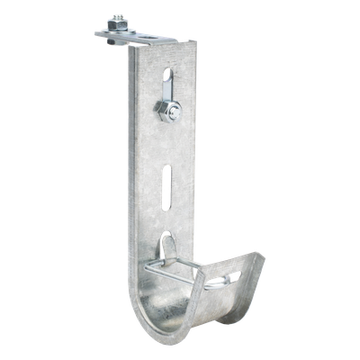 Soporte J-Hook / Capacidad 10 Cables Cat6 / Acero al Carbón / Fijación Perforada / Interior