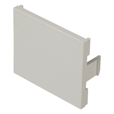 Módulo de Tapa Ciega / 1/2 Elemento / Blanco Mate / ABS / 1.56 x 1.34 x 0.11 pulgadas