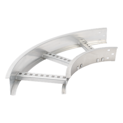 Curva Horizontal de 90° / Perfil Z / Ancho 9″ / Peralte 3 1/4″ / Radio 8″ / Aluminio / Interior y Exterior