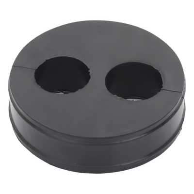 Inserto de Caucho / 2 Orificios 7/8 in / Diámetro Exterior 85 mm (3.34 in) / Grosor 25.4 mm (1 in) / EPDM / Sellado Hermético