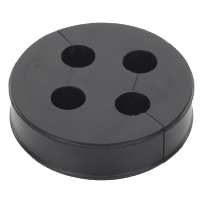 Inserto de Caucho para Placa Pasamuro / 4 Orificios / Cable 3/8 in / Diámetro Exterior 85 mm (3.34 in) / Grosor 25.4 mm (1 in) / EPDM