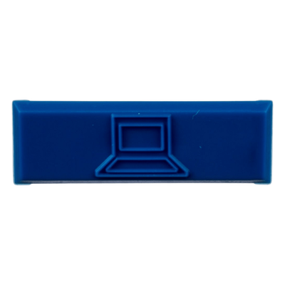 Iconos de Datos / Mini-Com / 14.2 mm Ancho / 2 mm Profundidad / 4.6 mm Altura / ABS / Paquete 100 / Azul