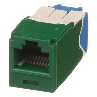 Conector Jack RJ45 / Categoría 6A / 8P8C / Terminación TG Sin Impacto / Verde