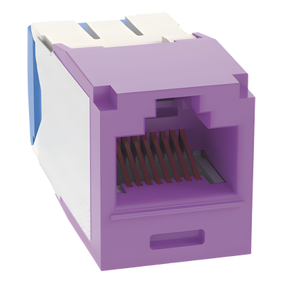 Jack RJ45 / Cat 6A / UTP / Sin herramienta de impacto / 22-26 AWG / Violeta