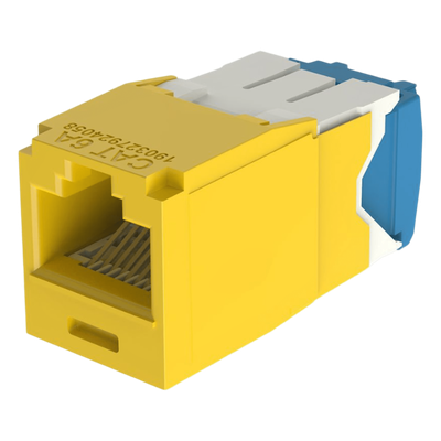 Conector Jack RJ45 / Categoría 6A / 8P8C / Terminación TG / Mini-Com / UTP / 22-26 AWG / Color Amarillo