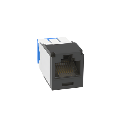 Conector Jack RJ45 / Categoría 6A / Sin Blindaje / Terminación sin Impacto / Gel Anti-Corrosión / 22-26 AWG / Negro