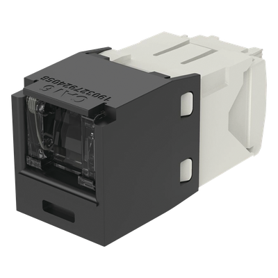 Conector Jack RJ45 / Categoría 6 / 8 Posiciones 8 Cables / Terminación TG Sin Impacto / -10°C a 65°C / Color Negro