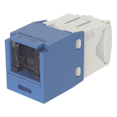 Conector Jack RJ45 / Categoría 6 / 8 Posiciones 8 Cables / Terminación Sin Herramienta / Color Azul