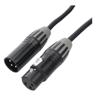 Cable XLR / 3 Polos / Hembra-Macho / Contactos Dorados / Triple Blindaje / 3 m (9.8 ft)