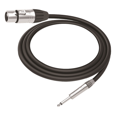 Cable de Audio / XLR 3 Polos Hembra a Plug 1/4 in Mono / 3 m (9.8 ft) / Triple Blindaje / Conectores Seetronic Serie M