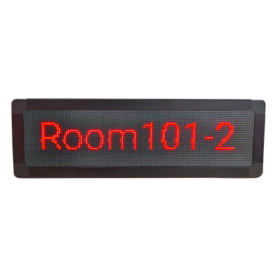 Pantalla LED de Pasillo / Doble Cara / Matriz 128×32 / Indicadores RGB / PoE / SIP / Montaje en Pared