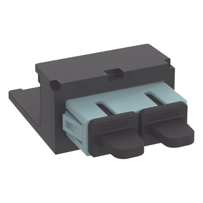 Módulo Acoplador / SC Duplex / Fibra Multimodo OM3/OM4 / Mini-Com / Cerámica Zirconia / Color Aqua