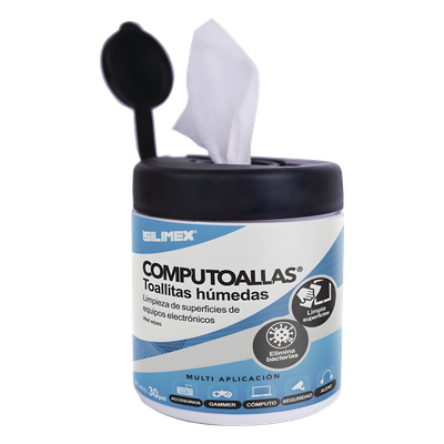 Toallitas Húmedas Antibacteriales / Limpieza de Equipos Electrónicos / 30 Piezas / Antiestáticas / Alcohol Isopropílico