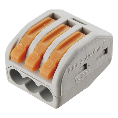 Conector de Presión / 1 Entrada 2 Salidas / 250V 32A / Cables 12AWG-28AWG / 0.63×0.83×0.59 pulgadas
