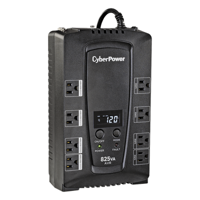 UPS Línea Interactiva / 825 VA / 450 W / 8 Tomas NEMA 5-15R / AVR Integrado / LCD Multifunción / Protección 1030 J