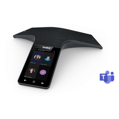 Teléfono de Conferencias IP / 12+1 Micrófonos / Cancelación de Ruido 360° / Alcance 6 m (19.7 ft) / Pantalla Táctil 5′ / Wi-Fi Dual Band / Certificación Microsoft Teams