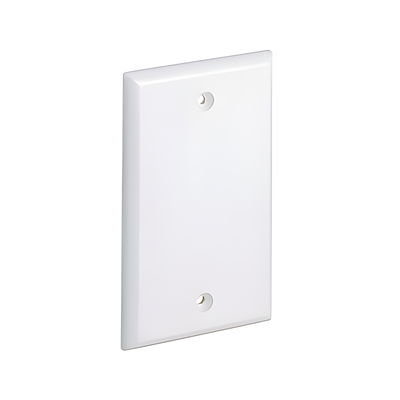 Placa de Pared Ciega / ABS / 69.8 x 114.4 mm / 2.75 x 4.5 in / Blanco Mate / Montaje Vertical
