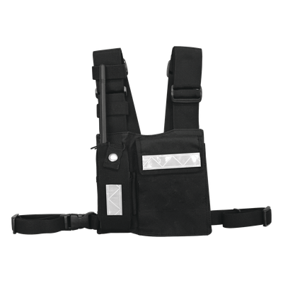 Pechera Universal / Soporte para Radio y Bolígrafo / Bolsa con Cinta Adherente / Elemento Reflectante / Hebilla de Seguridad