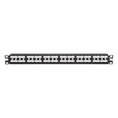 Panel de Parcheo Modular / 48 Puertos / Alta Densidad 1 UR / Plano / Sin Blindaje / Rack 19″