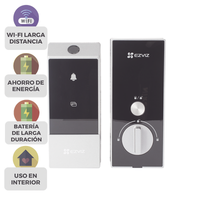 Cerradura Inteligente / Desbloqueo Múltiple / Wi-Fi 2.4 GHz / Panel Frontal 160 x 67 x 25 mm / Anti-Bloqueo Automático / Uso Interior