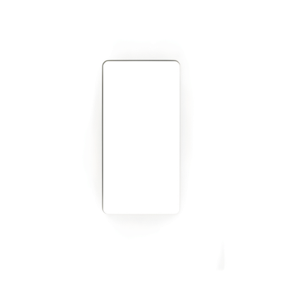 Placa de Pared Decoradora / 1 Espacio / Sin Tornillos Visibles / Termoplástico Blanco Brillante / 11.9 x 7.5 cm