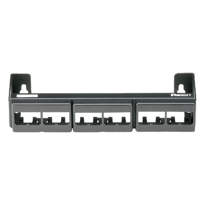 Panel de Parcheo Modular / 12 Puertos / Mini-Com / Montaje en Pared / 228.6 x 44.45 x 63.5 mm / 9 x 1.75 x 2.5 pulgadas / Sin Conectores