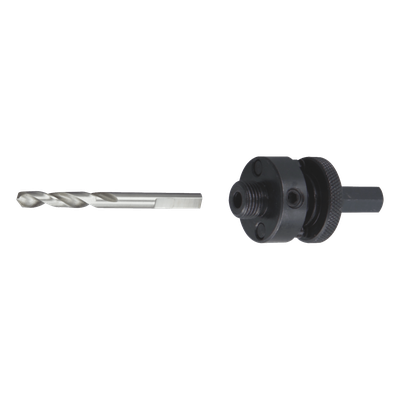 Adaptador para Broca Sierra / 3/8″ / Compatible 3/8″ y 1/2″ / Brocas 9/16″ a 1-1/8″ / Guía de Eje Único