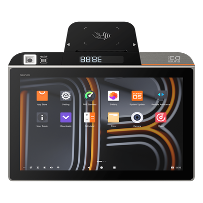 Terminal POS de Escritorio / 10.1″ IPS / Qualcomm Hexa-Core 2.4 GHz / 3 GB RAM + 32 GB ROM / Impresora Térmica 58 mm / Android 13 / IP54 / 4G / Wi-Fi Dual Band / Bluetooth 5.0