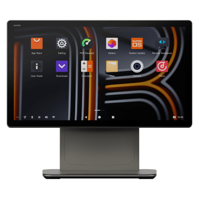 Terminal de Escritorio / Pantalla FHD 15.6″ / Qualcomm Hexa-core 2.4 GHz / 4 GB RAM + 64 GB ROM / Android 13 / Touch ID / Wi-Fi Dual Band